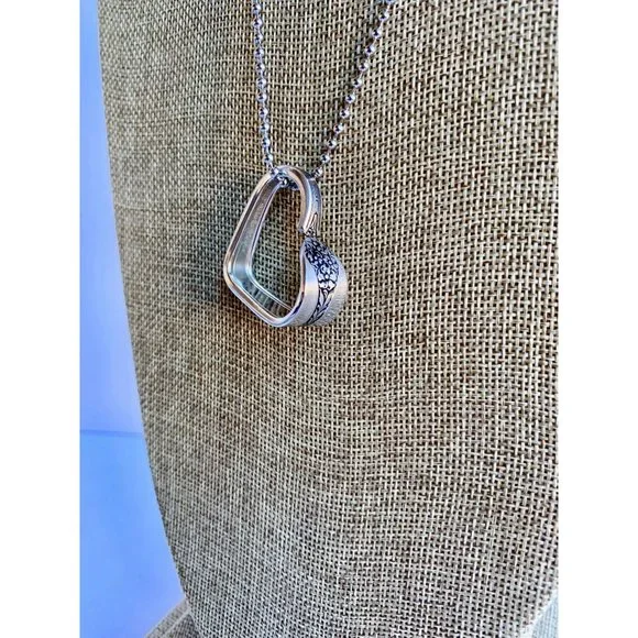 Heart Spoon Necklace, 1930 Princess Royal, Handmade Silverware Jewelry, Flatware - Picture 5 of 7